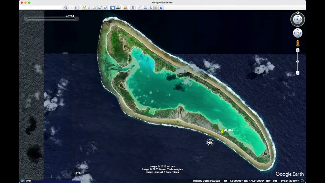 Amelia Earhart's Electra aircraft on Nikumaroro Island (fuselage & tail)