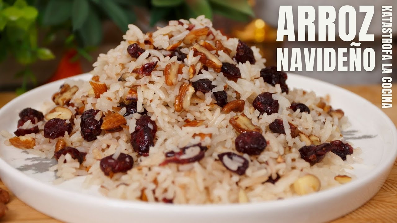 Arroz Navideño, el arroz navideño con frutos secos mas fácil, económico y delicioso