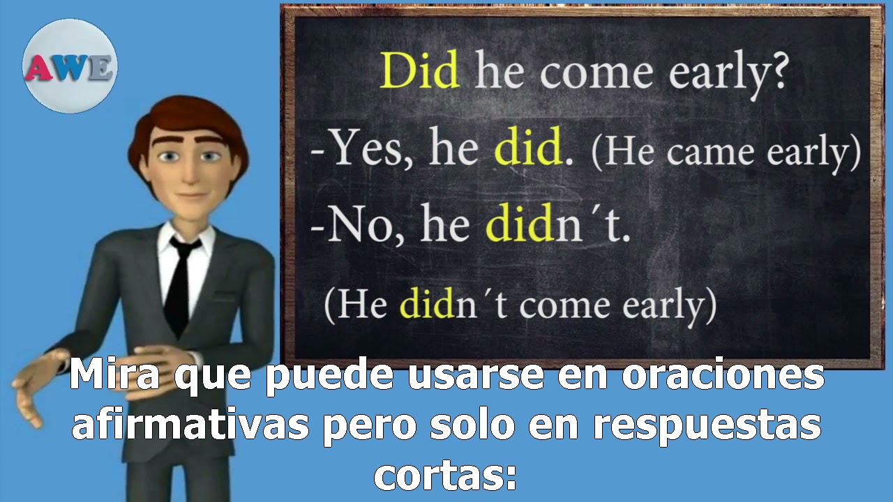 Uso del auxiliar DID y DIDN&acute;T en Ingl&eacute;s