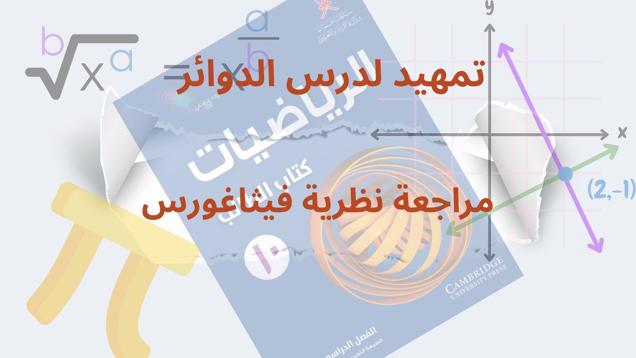 مراجعة نظرية فيثاغورس تمهيد لدرس الدوائر|كن متميزا