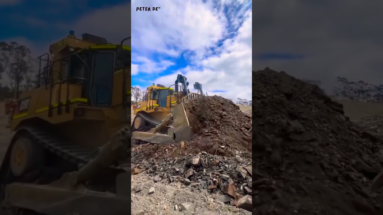🔥 Watch This Caterpillar Bulldozer Move Mountains of Dirt!