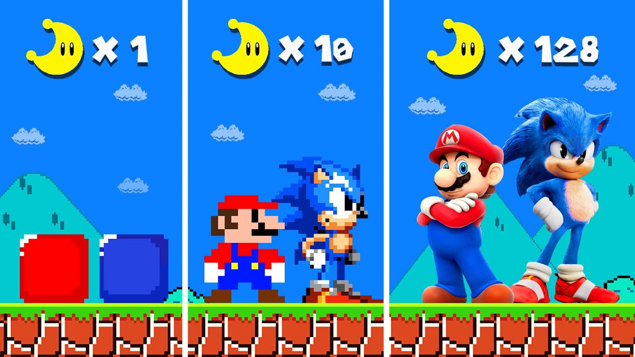 Mario vs Sonic but Moons = More REALISTIC...| Game Animation