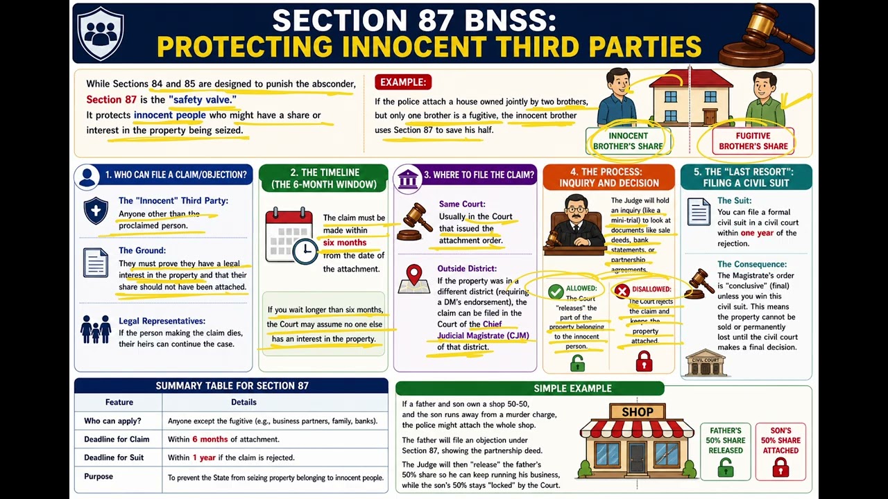 BNSS SECTION 87 REVISION - Claims & Objections to Attachment