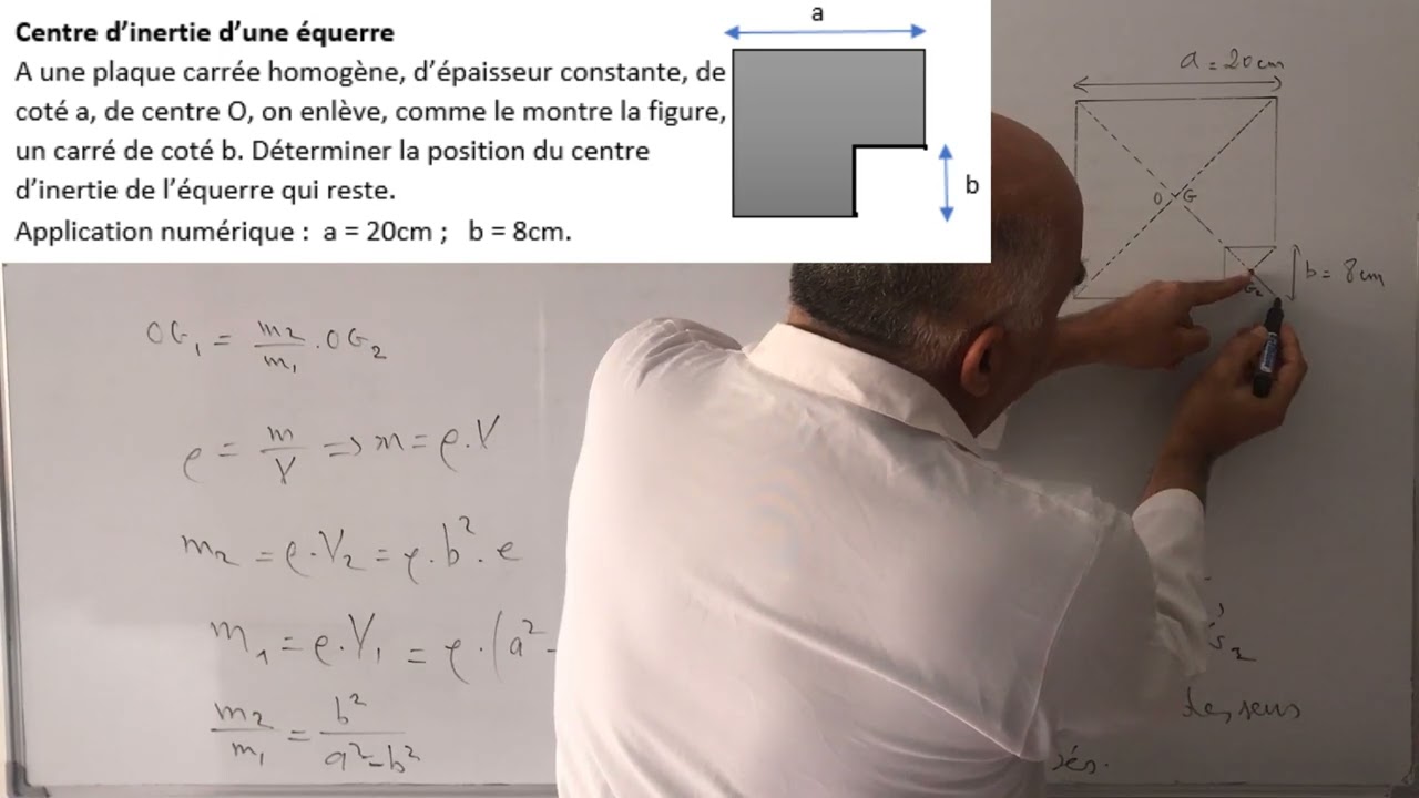 Centre d'inertie d'une équerre