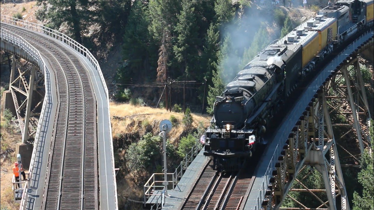 Big Boy 4014 in the Feather River Canyon (Day 8) Portola, California to Roseville, California
