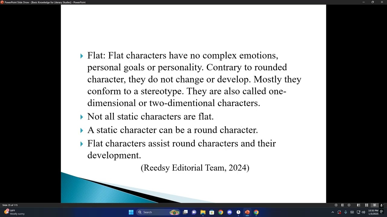 CHARACTERIZATION In Fiction