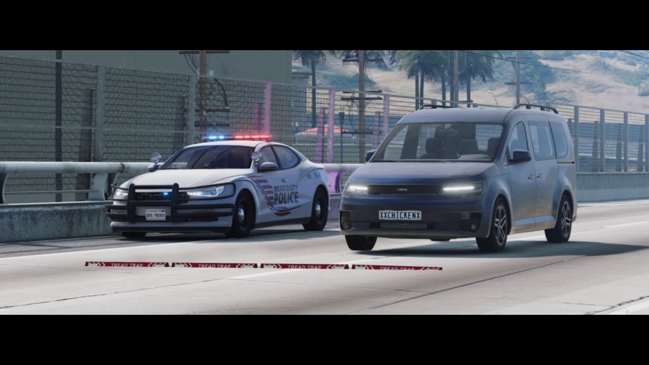 Testing spike strip deployments in Beamng.