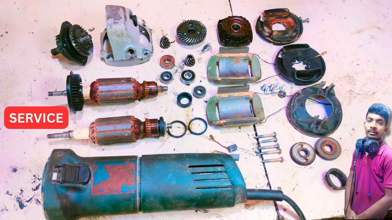 Gws 600 full service sound problem,heating problrm,starting problem,sparking problem solve