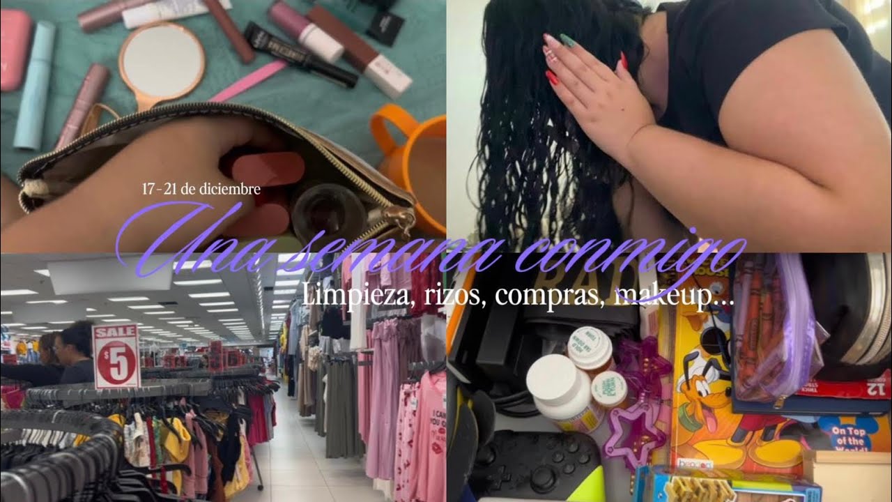 Vlog semanal 📸| Una semana conmigo en casa de mi mamá… Limpieza, rizos, compras, makeup… 🛍️