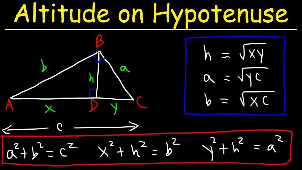 Altitude on Hypotenuse Theorem - Geometry Practice Problems