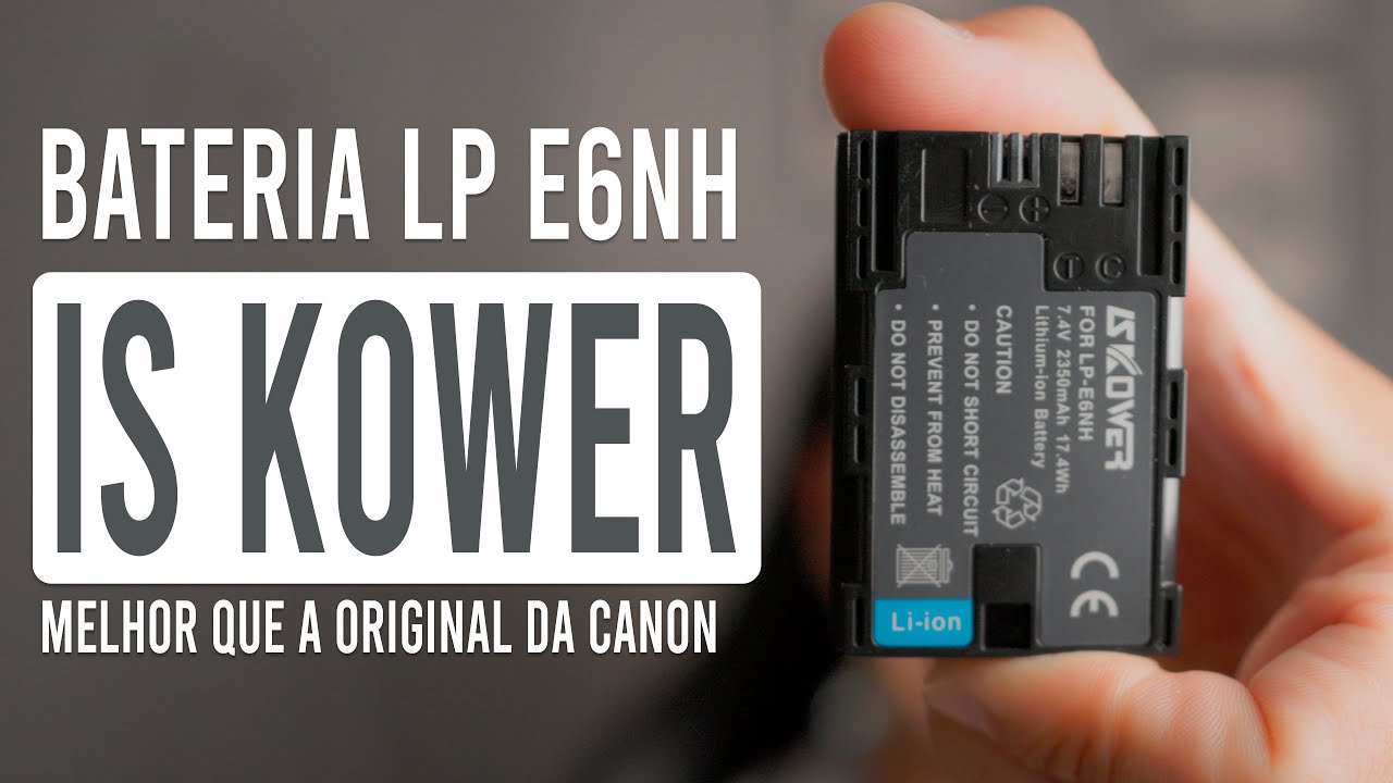 Bateria IS Kower - LP E6NH - Canon R7 (Melhor que a original da Canon)