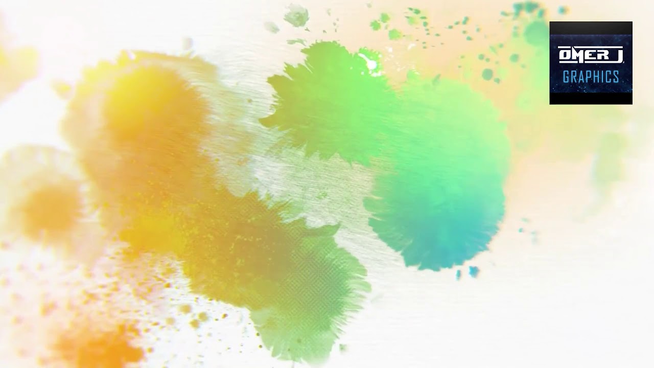 Watercolor Ink Splat Green Screen Motion | Free Download | OMER J GRAPHICS