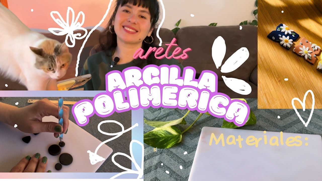 Cómo hacer aretes de arcilla polimerica desde cero. 👩🏻‍🎨💕🙂‍↕️