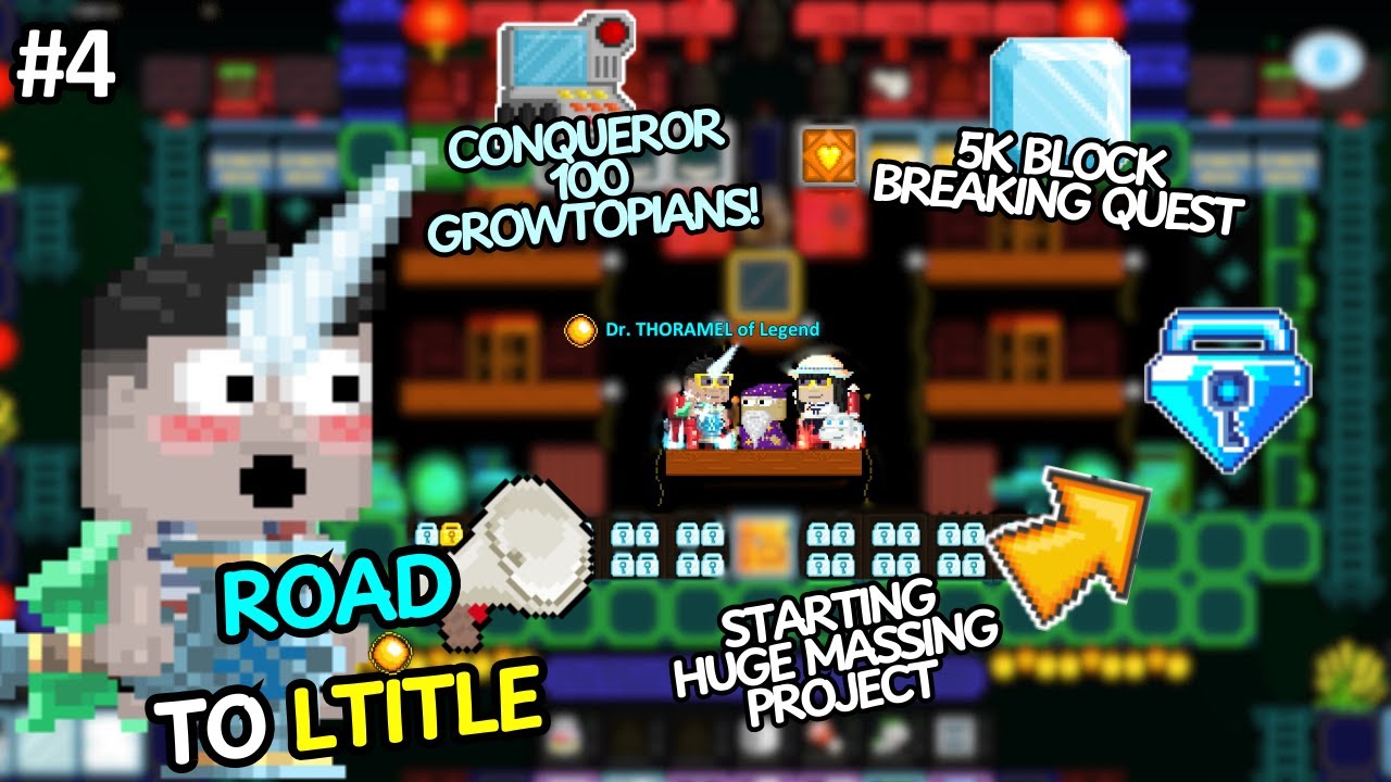 GRINDING HARD! MASS PROJECT BEGINS | ROAD TO LEGENDARY TITLE #4 | GROWTOPIA - THORAMEL