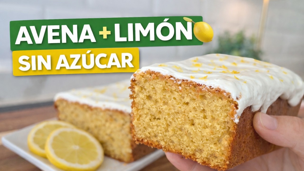 Bizcocho de limón estilo Starbucks pero saludable (sin azúcar y sin harinas)