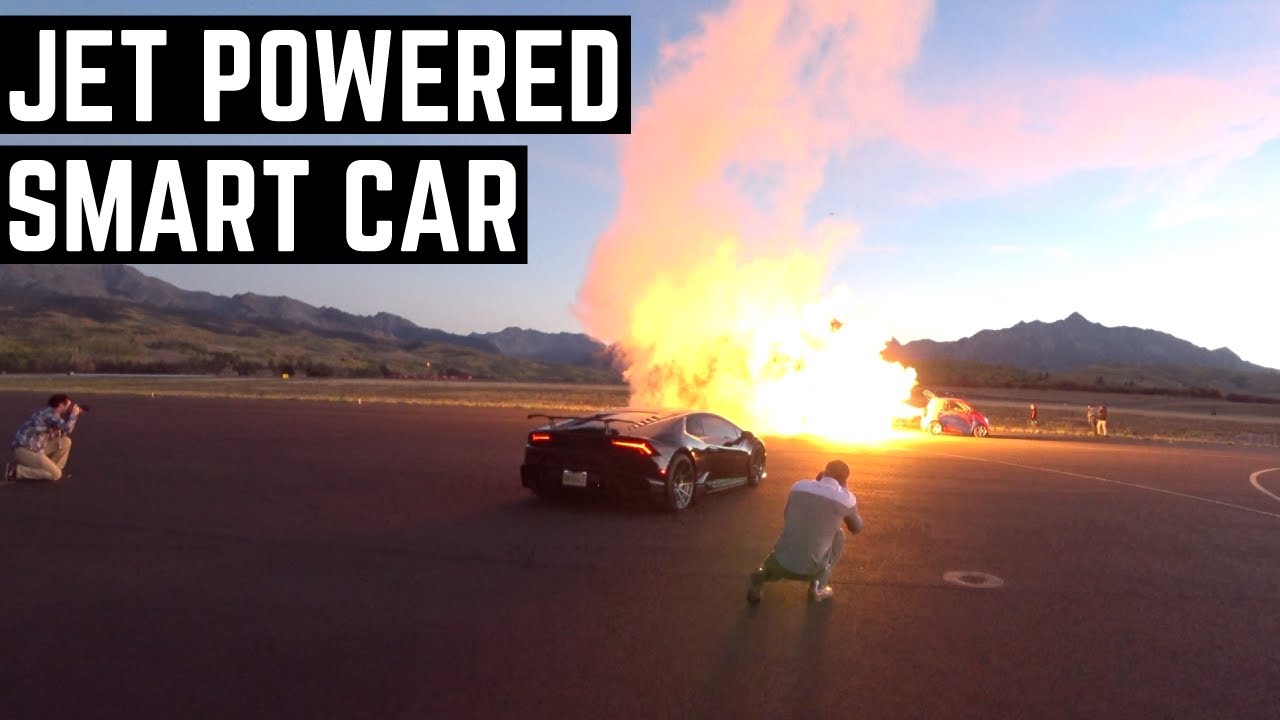 Lamborghini Huracan VS JET POWERED SMART CAR