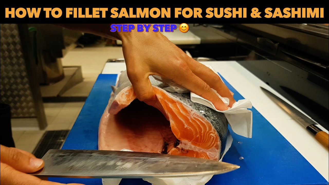 How to Fillet Salmon for Sushi & Sashimi with Sushi Man Santosh