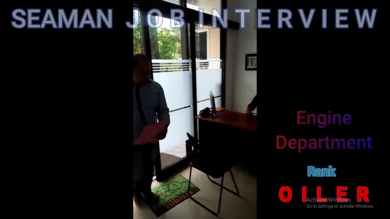 Marine Job Interview || Engine Department || Oiler