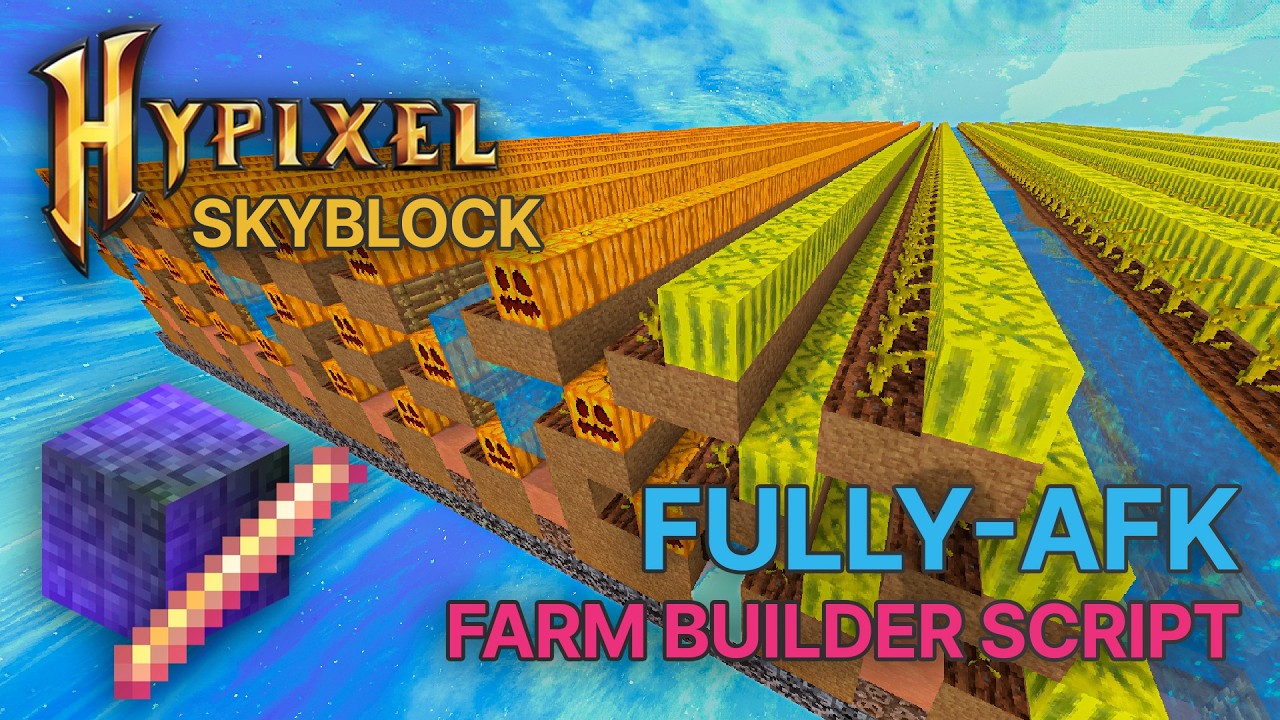[Hypixel Skyblock] Pumpkin/Melon Farm Builder - Fully AFK Script [Taunahi v3.5 Beta]