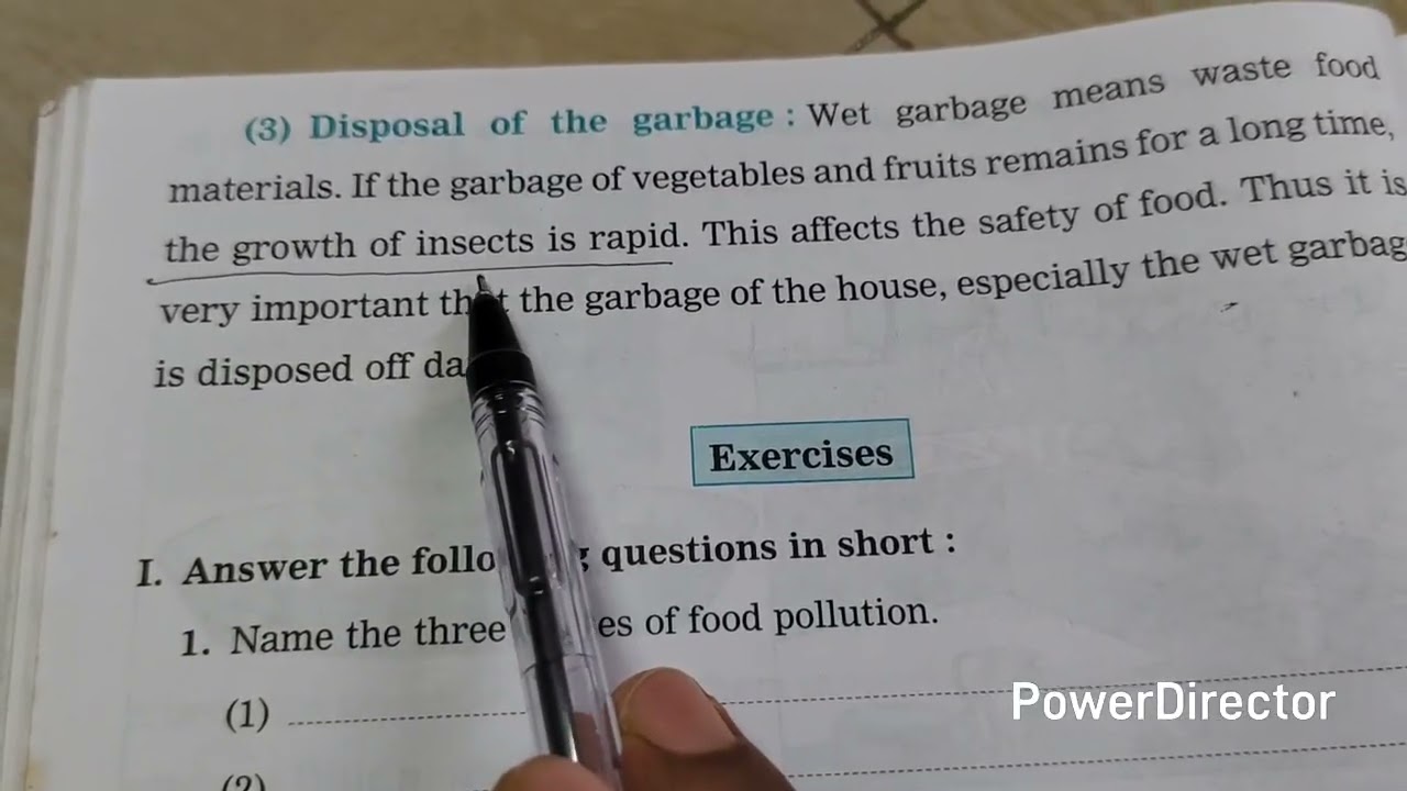 EVS workbook | 2 nd std. | The importance of the keeping food safe