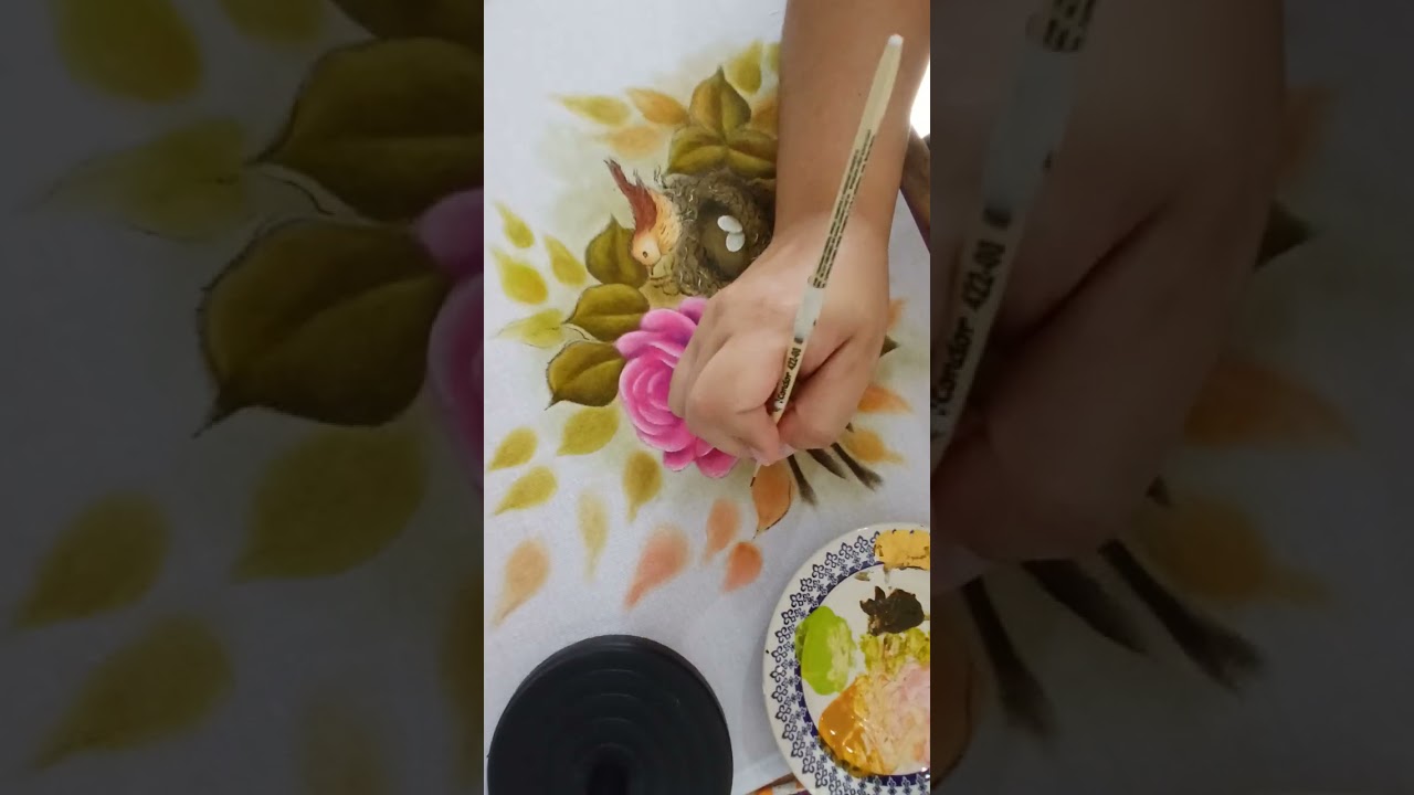 RISCO DE PÁSSARO/ NINHO COM ROSA PARTE 5 FINAL