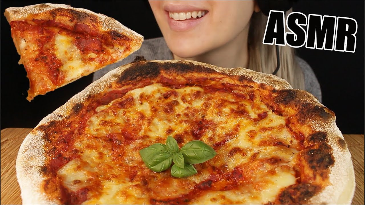 ASMR CHEESY PIZZA MARGHERITA NEAPOLITAN ITALIAN FOOD MUKBANG EATING SOUNDS No Talking 먹방 Kasmia ASMR