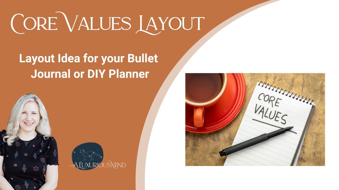 Planner Layout Ideas - Core Values Layout + How to Identify Your Core Values