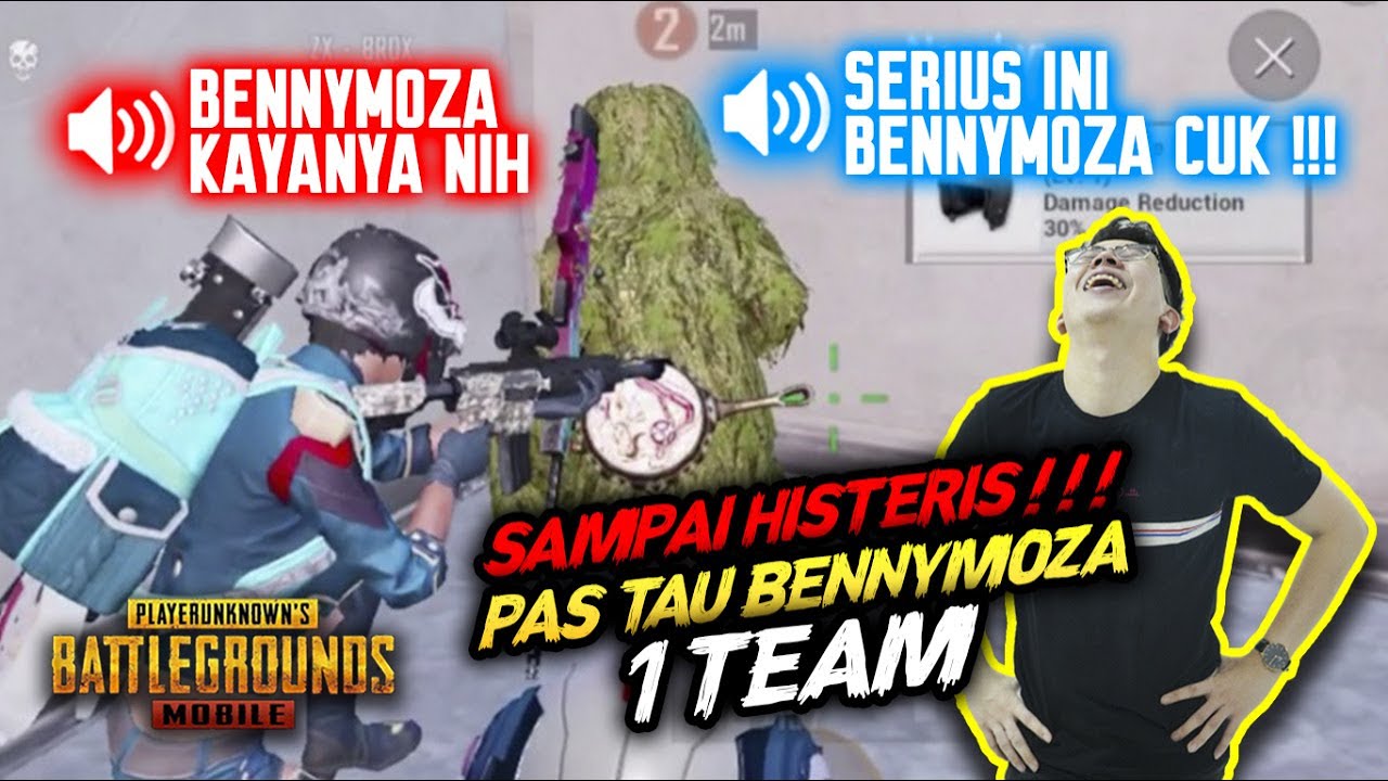 NGAKAK !! AWALNYA GAK SADAR KETEMU BENNYMOZA SAMPE AKHIRNYA LANGSUNG HISTERIS !! PUBG MOBILE