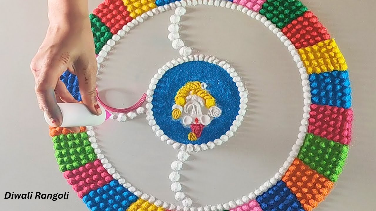 Diwali Rangoli Welcoming Lord Ganesh | Easy and Simple Rangoli