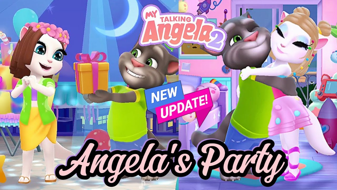 My Talking Angela 2 | New Update Game Play | Angela's Party | 😍😇🥰😘🙂☺😊