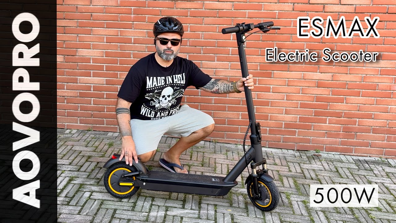 Электросамокат AOVOPRO ESMax 500 Вт | Двойная подвеска, управление через приложение и тест скорос...