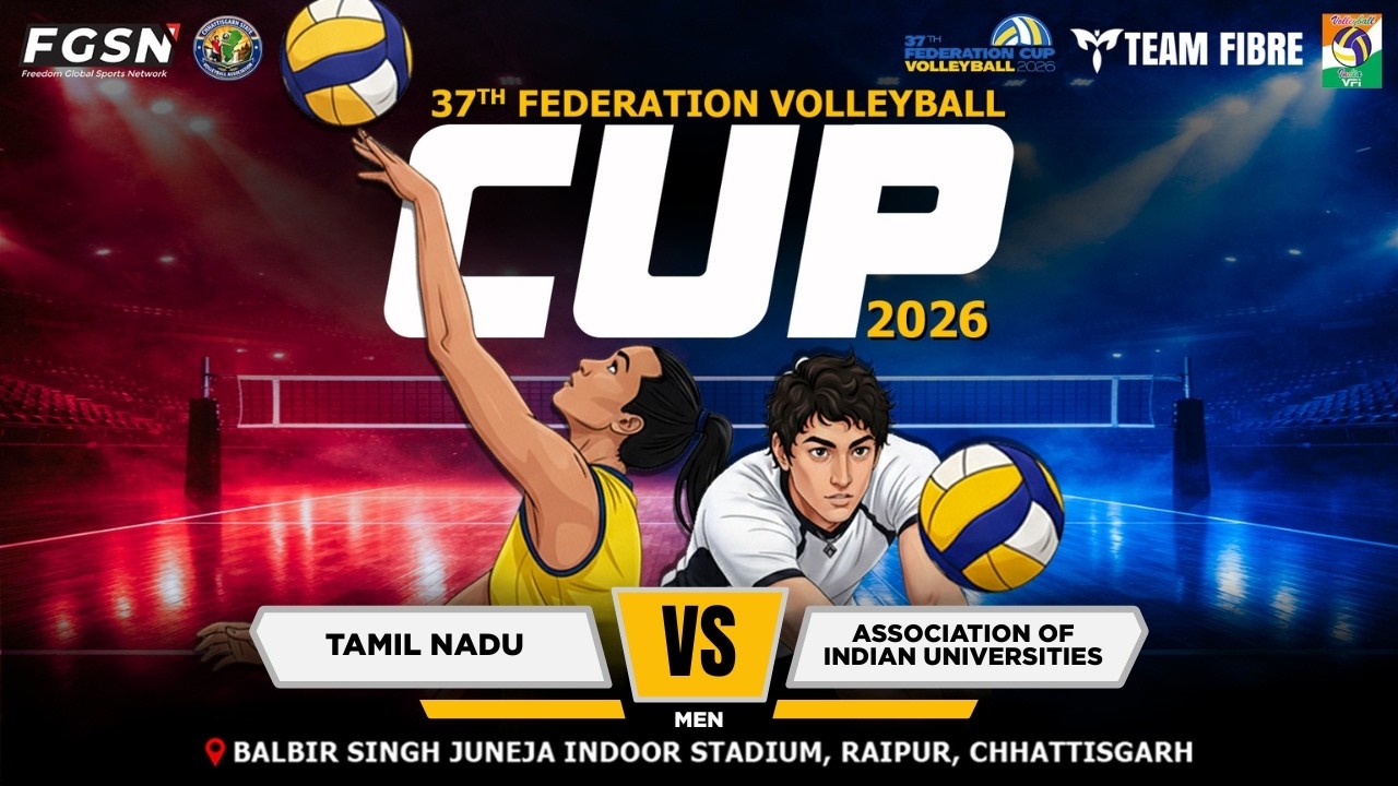 ASSOCIATION OF INDIAN UNIVERSITIES VS TAMIL NADU || MEN || 37th FEDERATION VOLLEYBALL CUP 2026 ||