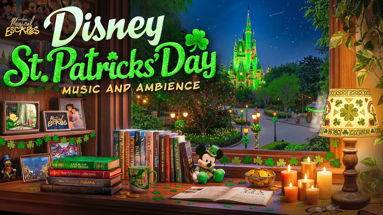 St. Patrick&rsquo;s Day Walt Disney World 🍀 Music & Ambience | Relax, Study, Sleep | 4 Hours