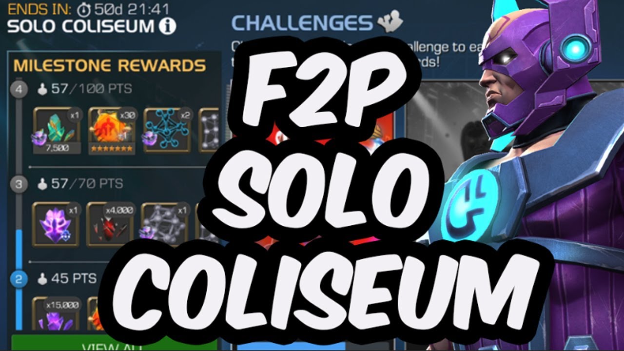 Solo Coliseum Havok On The Free To Play /w Galan - Marvel Contest of Champions