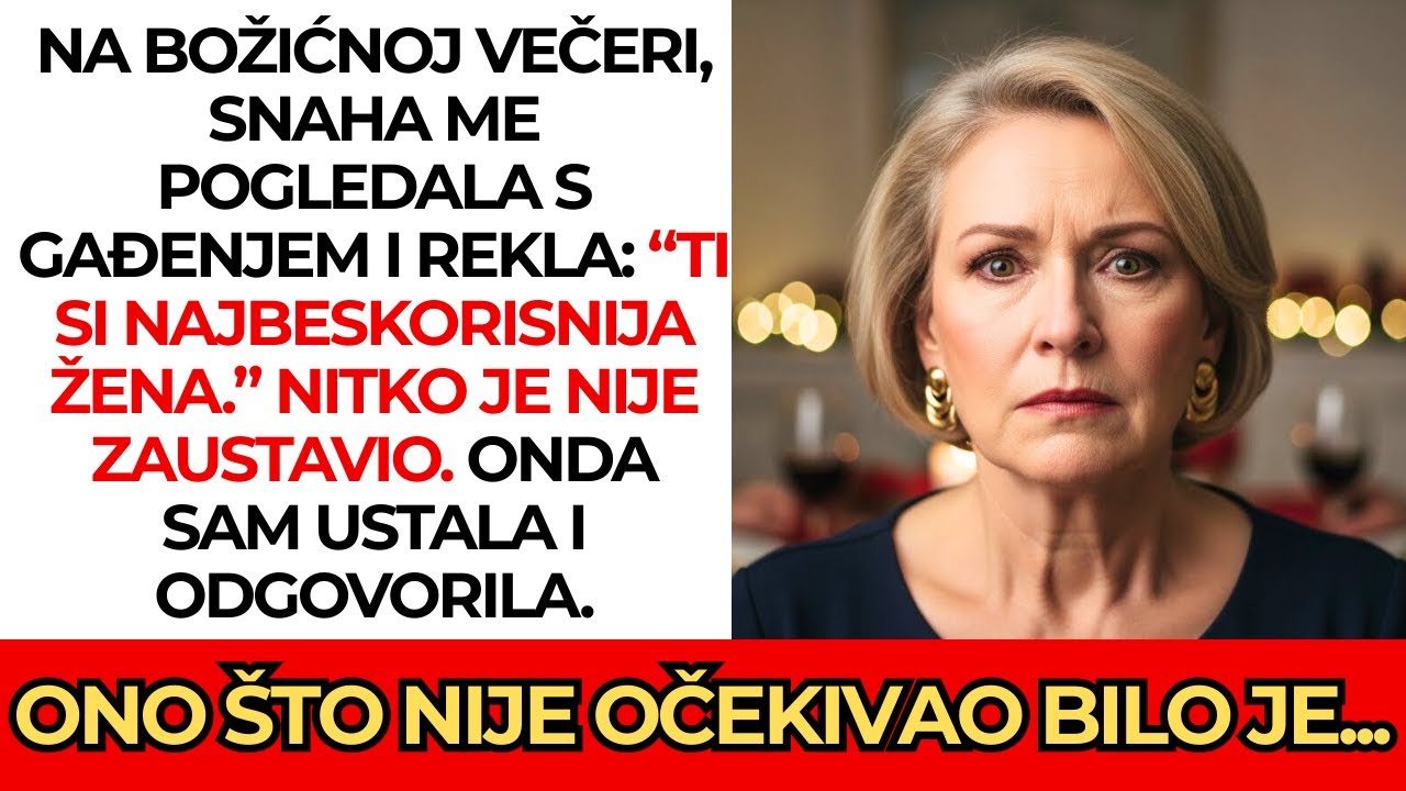 Snaha mi je rekla: “Ti si najbeskorisnija žena” na božićnoj večeri 🎄… pa sam odgovorila 😤