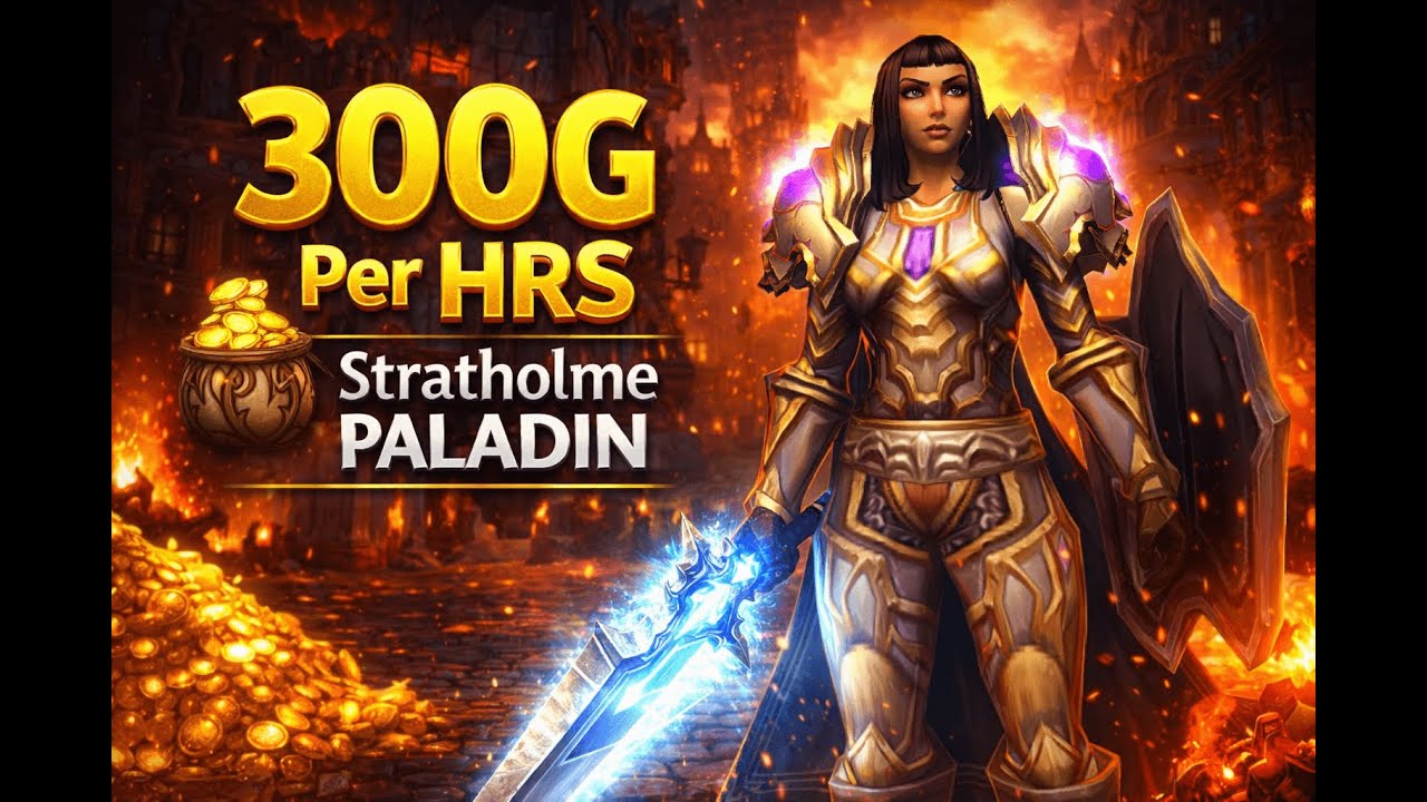 WOW TBC Anniversary Stratholme Paladin Gold Farming