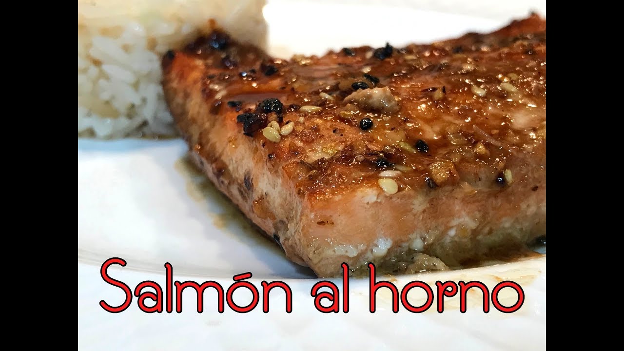 SALMON AL HORNO Rico y Facil   Sabor Oriental