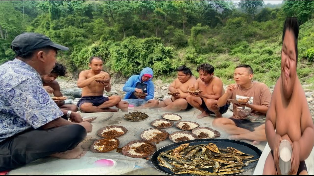 DuwaliFishingpart3inMountainRiver&cooking Mukbank challenge&EatingwithTeam@ExRomeoBagjhodaLahure