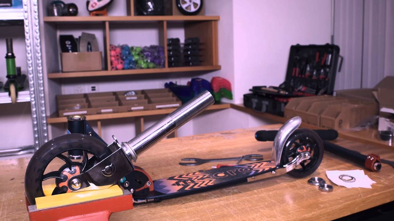 Micro Scooter Reparatur: Steuersatz (Headset) auswechseln