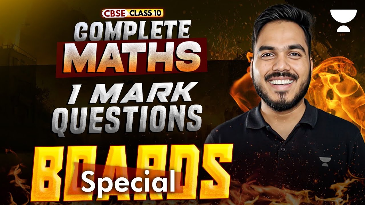 Class 10 Complete Maths 2026 | Most Important 1 Marks Questions | Boards Special | Abhinay Sir