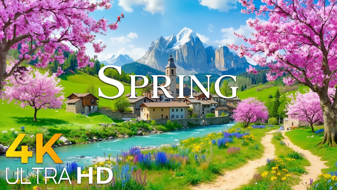 Spring Calm in Switzerland 🌸 Quiet Lakes & Scenic Alpine Views | 4K Nature