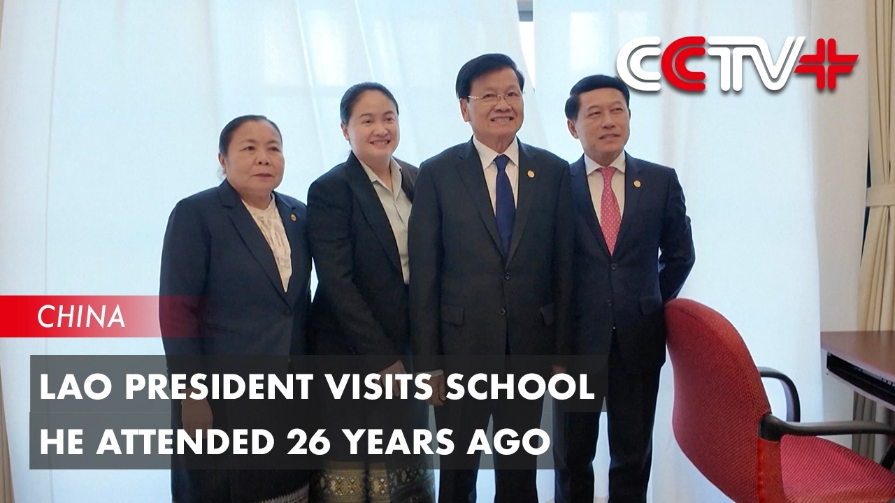 Lao President Visits School He Attended 26 Years Ago