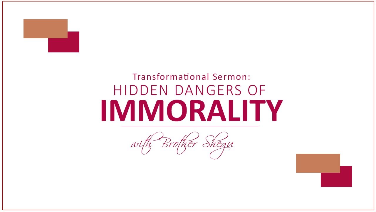 Hidden Dangers Of Immorality | Brother Shegu Gibson Mzyeche | Shalom Embassy Ministries Int'l