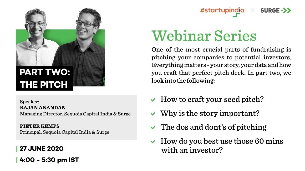 Raising your Seed Round with Surge x Startup India - The Pitch