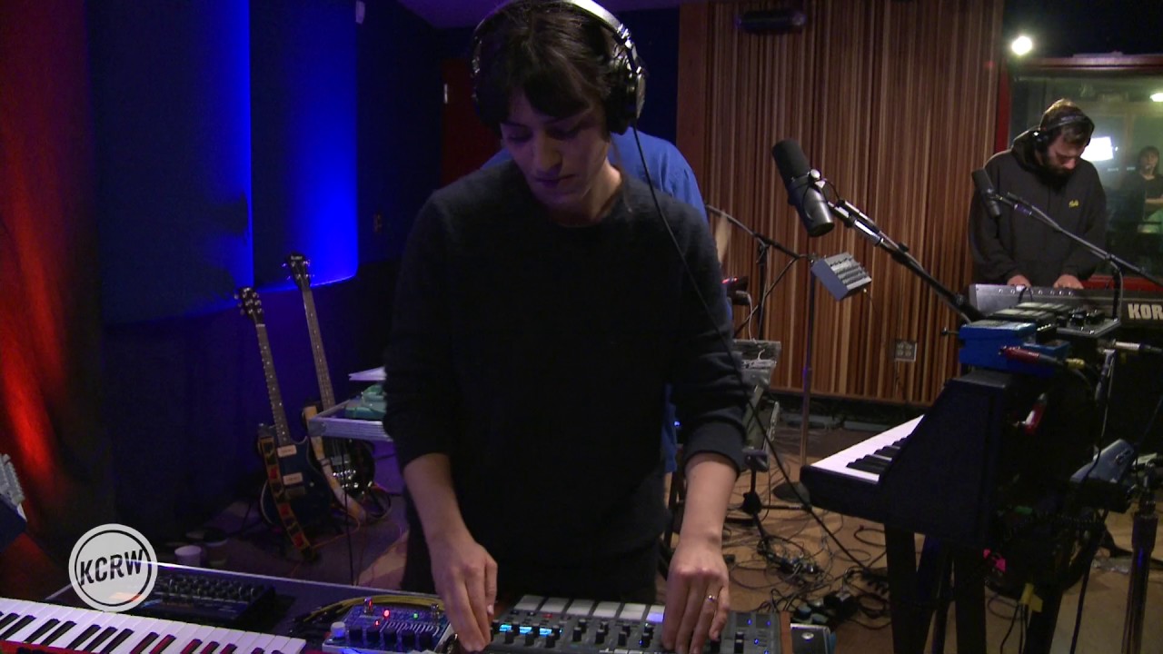 Mount Kimbie performing 