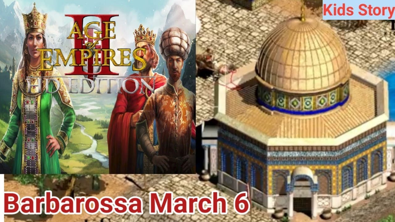 Age of Empires II Age of Kings | Barbarossa March | Dead Body of Barbarossa Transfer to Dome of Rock