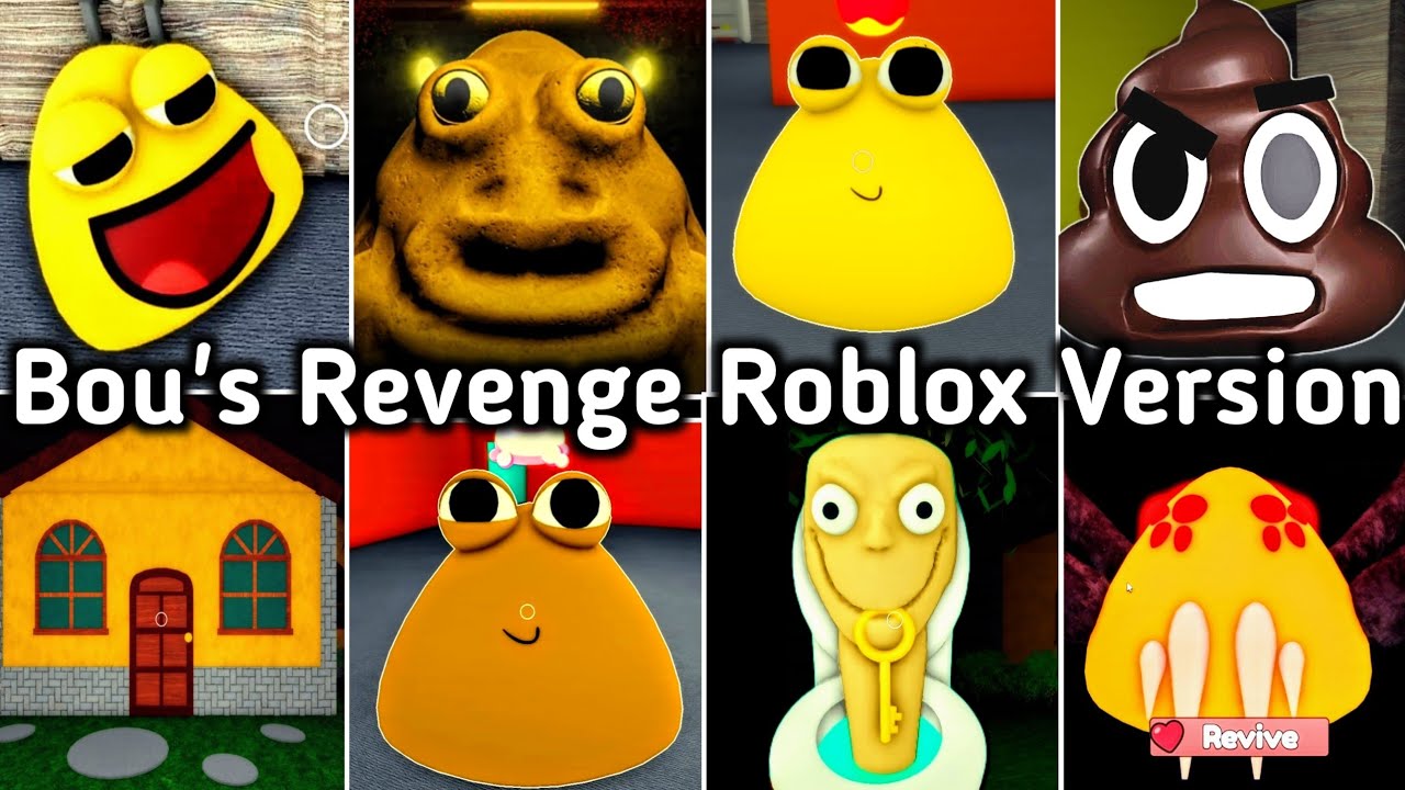 Bou's Revenge Roblox Version All Endings - Full Gameplay ( Roblox POU ) New Update