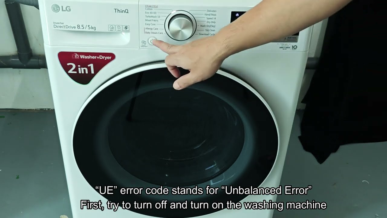 UE Error Code Meaning on LG Washer: How To Fix