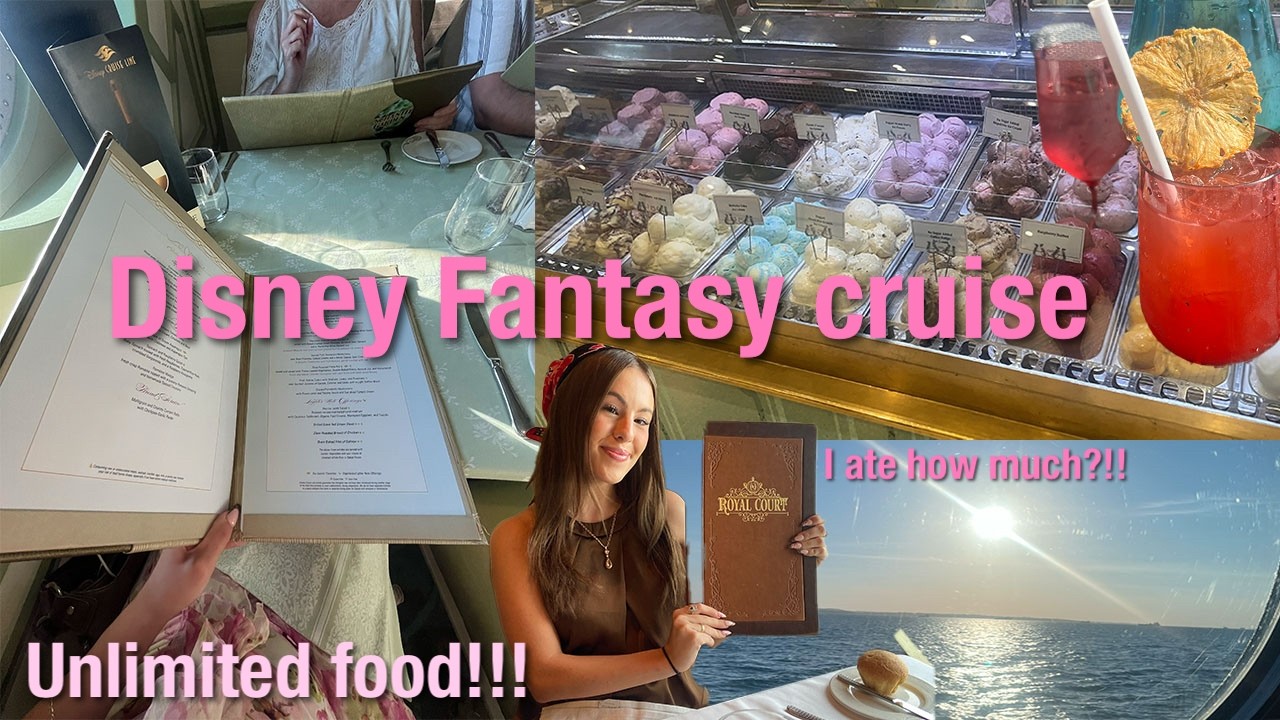 I Tried ALL the Food on the Disney Fantasy Cruise (unlimited Buffets + Desserts!)