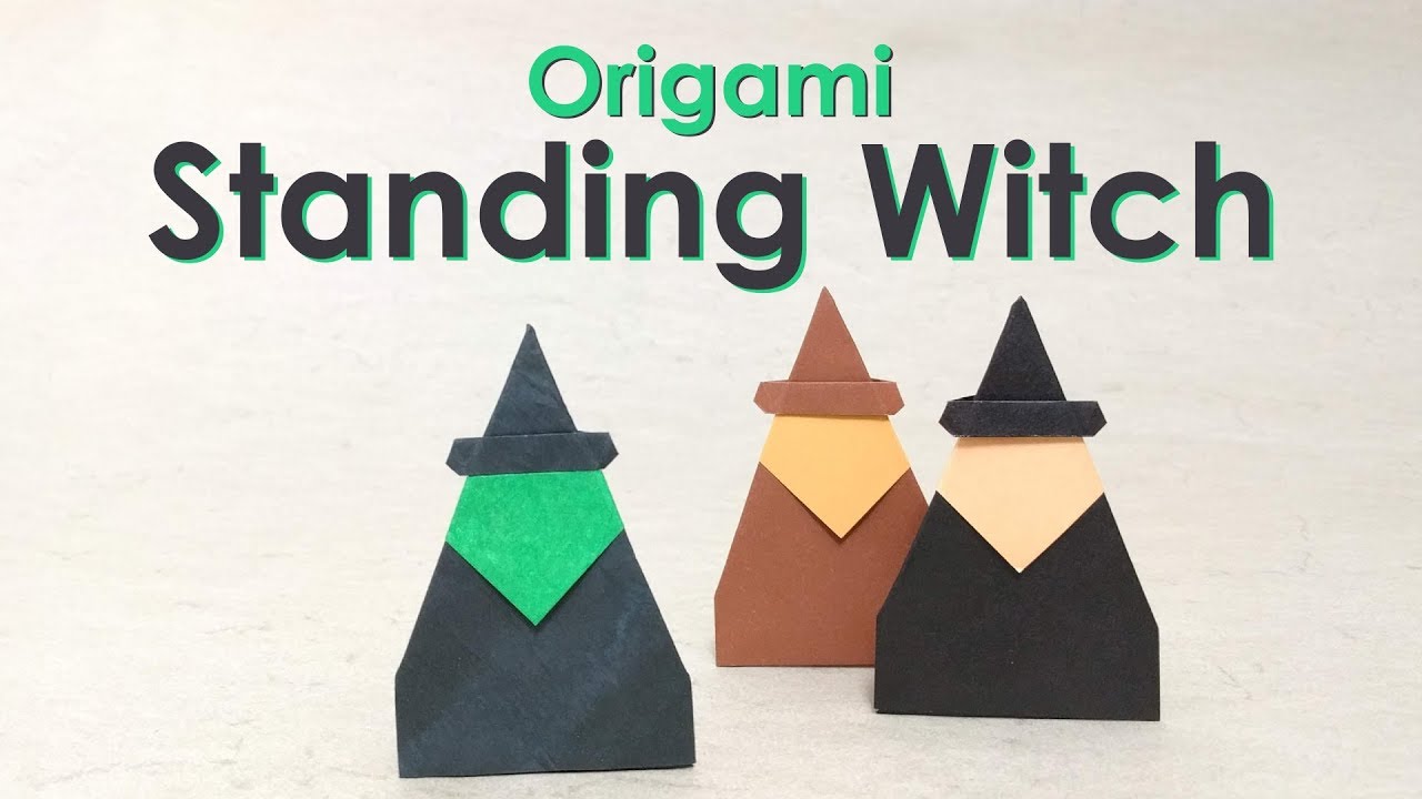 Halloween Origami Tutorial: Standing Witch (Francesco Mancini)